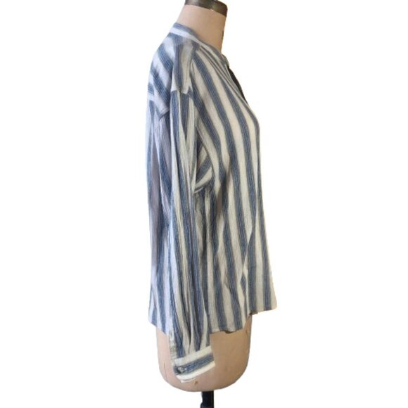 Vintage Jordache minimalist 100% cotton striped button up shirt - Picture 8 of 16